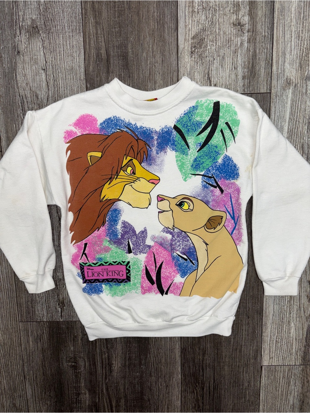 Vintage 90s Disney Lion King Sweatshirt size kids 8/9 years